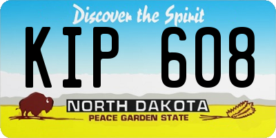 ND license plate KIP608