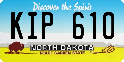 ND license plate KIP610