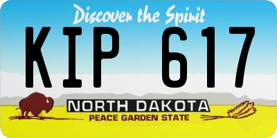ND license plate KIP617