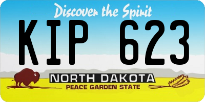 ND license plate KIP623
