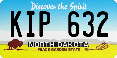 ND license plate KIP632
