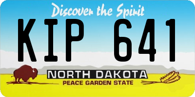 ND license plate KIP641