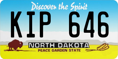 ND license plate KIP646
