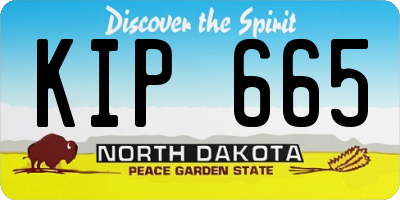 ND license plate KIP665