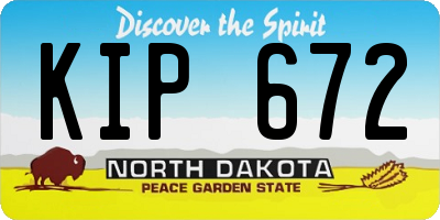 ND license plate KIP672