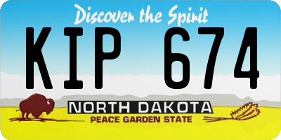 ND license plate KIP674