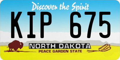 ND license plate KIP675