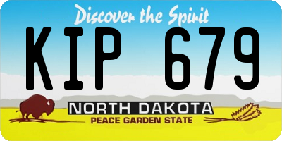 ND license plate KIP679