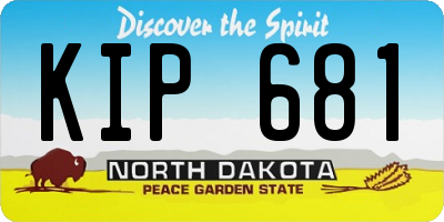 ND license plate KIP681