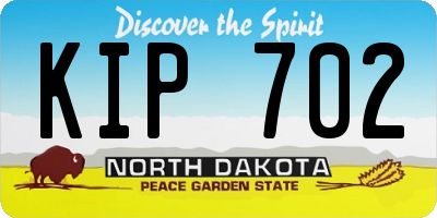 ND license plate KIP702