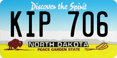 ND license plate KIP706