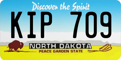 ND license plate KIP709