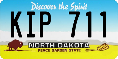 ND license plate KIP711