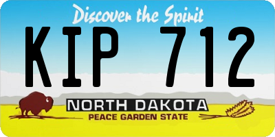 ND license plate KIP712