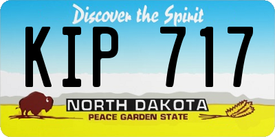 ND license plate KIP717