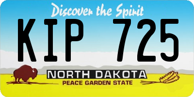 ND license plate KIP725