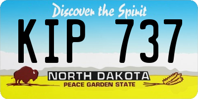 ND license plate KIP737