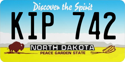 ND license plate KIP742