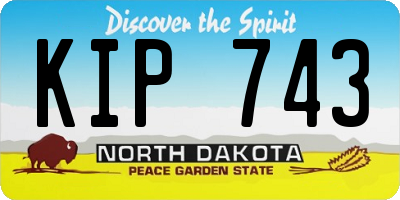 ND license plate KIP743