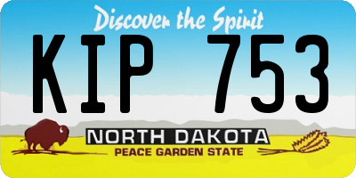 ND license plate KIP753
