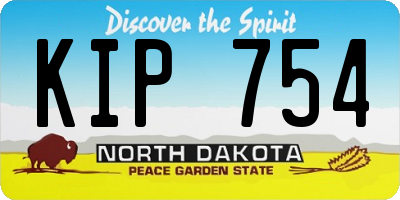 ND license plate KIP754