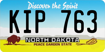 ND license plate KIP763