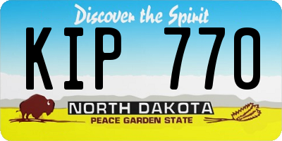 ND license plate KIP770