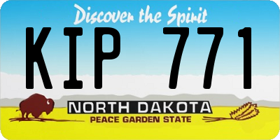 ND license plate KIP771