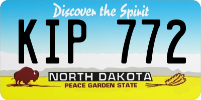 ND license plate KIP772