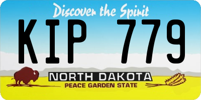 ND license plate KIP779