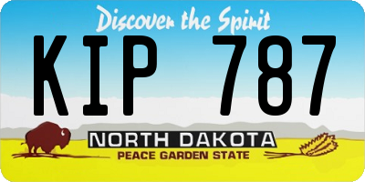 ND license plate KIP787
