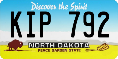 ND license plate KIP792