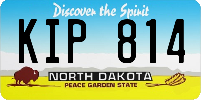 ND license plate KIP814