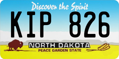 ND license plate KIP826