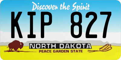 ND license plate KIP827