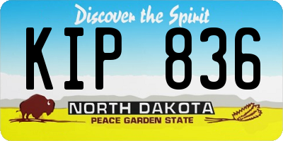 ND license plate KIP836