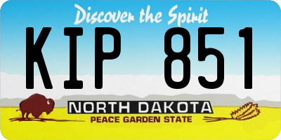 ND license plate KIP851