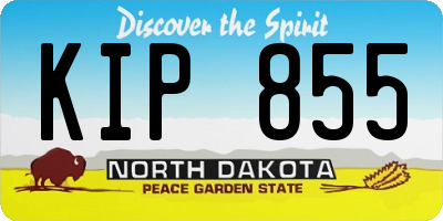 ND license plate KIP855