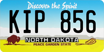 ND license plate KIP856