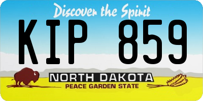 ND license plate KIP859