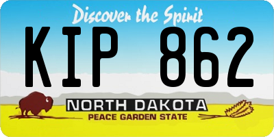 ND license plate KIP862