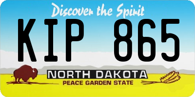 ND license plate KIP865