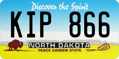 ND license plate KIP866