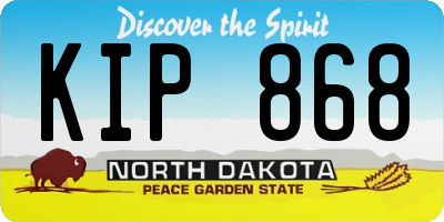 ND license plate KIP868