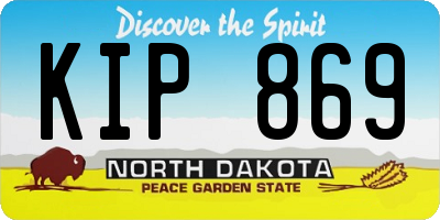 ND license plate KIP869
