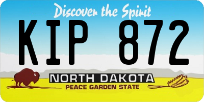 ND license plate KIP872