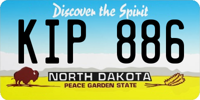 ND license plate KIP886