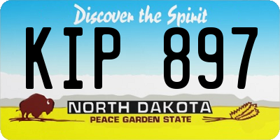 ND license plate KIP897