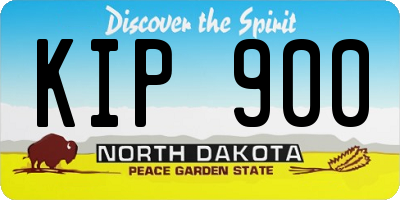 ND license plate KIP900
