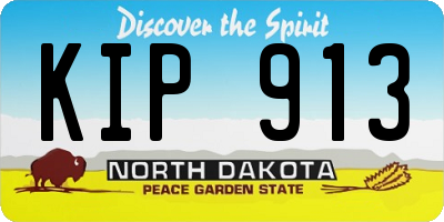 ND license plate KIP913